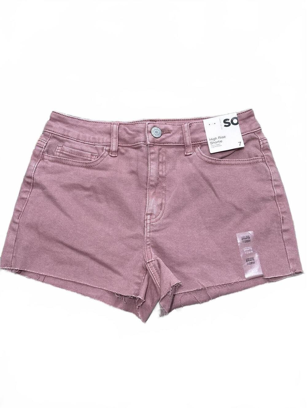 SO High Rise Shortie Denim Shorts Size 7